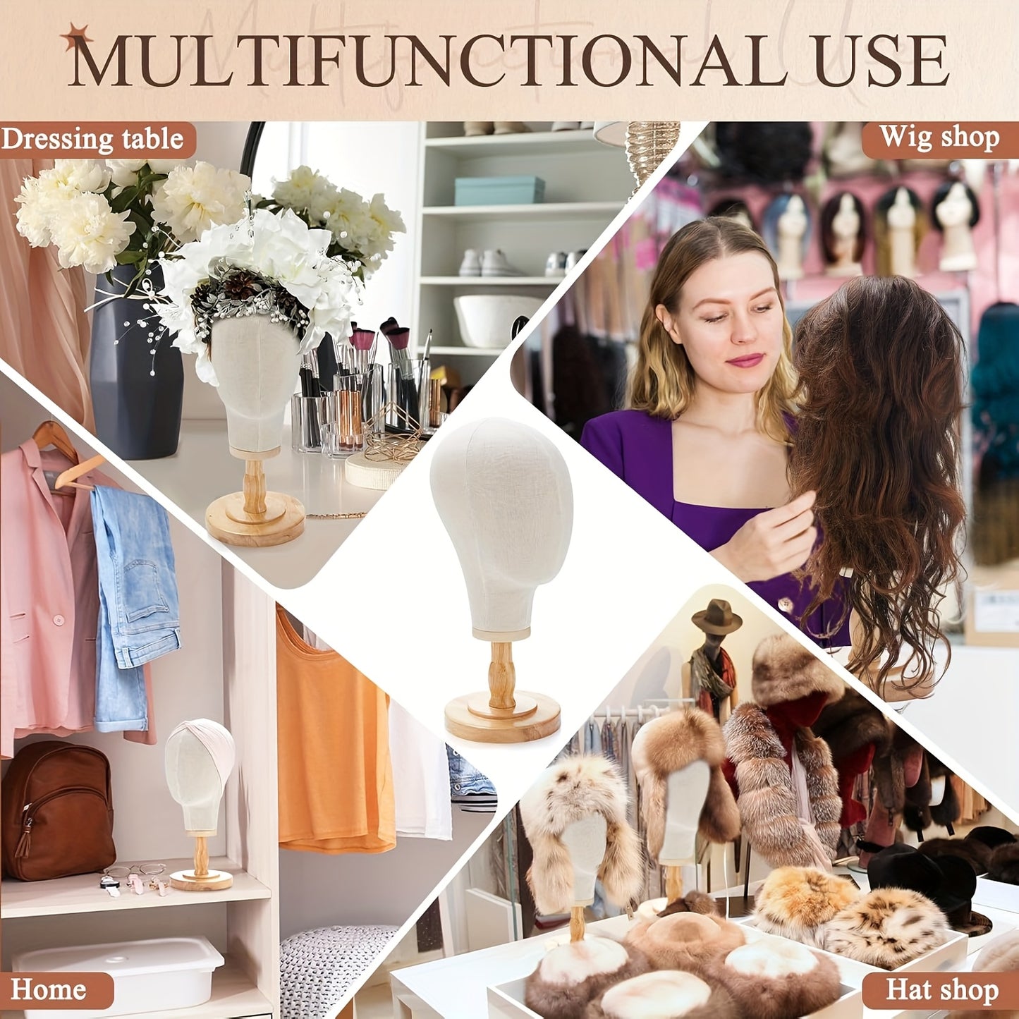 Professional Wig Stand with Head, Sturdy 22.6\