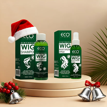 Wig Care Shampoo & Moisturizing Spray Set - Cleans & Revitalizes Synthetic Wigs, Adds Volume & Shine, Coconut Oil Formula for Tangle-Free Smoothness, Long-Lasting Freshness