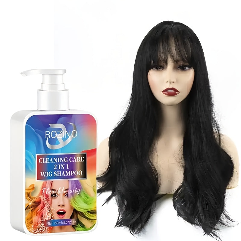 5.07oz Rozino 2-in-1 Wig Shampoo and Conditioner, Gentle Formula for Delicate Fibers, Keeps Your Hair Looking as Beautiful as the Day You Got It, Scalp Care, Wig Maintenance, Nongreasy Formula, Lightweight Shampoo, Glycerin Enriched, Moisturizing