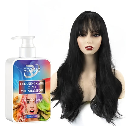 5.07oz Rozino 2-in-1 Wig Shampoo and Conditioner, Gentle Formula for Delicate Fibers, Keeps Your Hair Looking as Beautiful as the Day You Got It, Scalp Care, Wig Maintenance, Nongreasy Formula, Lightweight Shampoo, Glycerin Enriched, Moisturizing