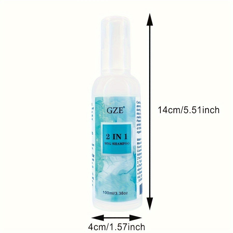 2 Pack GZE 2in 1 Synthetic Wig Shampoo Detangle Wig |Color-Safe| Promotes Body & Volume | Promote Silkiness