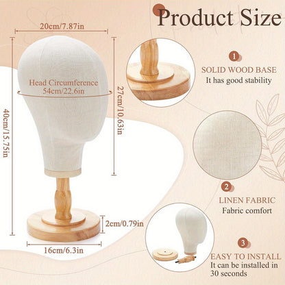Professional Wig Stand with Head, Sturdy 22.6\