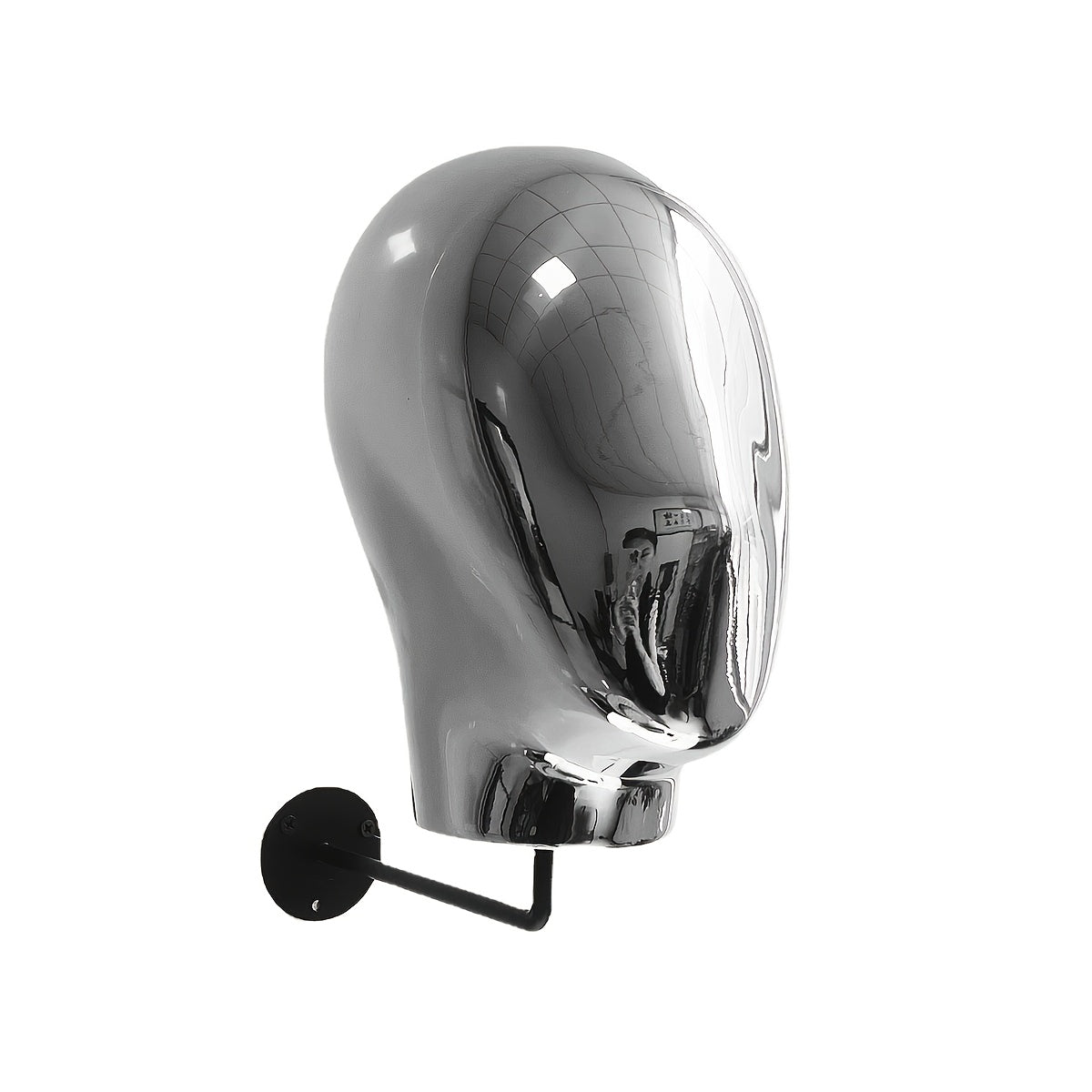 Golden Wall-Mounted Mannequin Head for Wig Display & Storage, Hairdressing Accessory Organizer