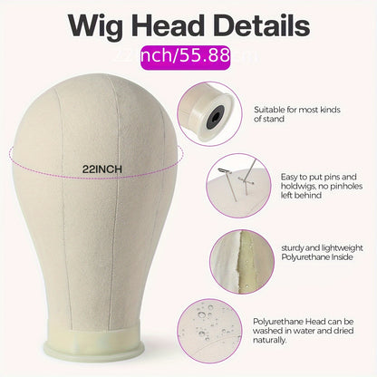 Adjustable Wig Stand Featuring a Mannequin Head - Wig Support with Head for Styling - Cosmetology Manikin Head Set