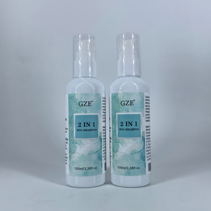 2 Pack GZE 2in 1 Synthetic Wig Shampoo Detangle Wig |Color-Safe| Promotes Body & Volume | Promote Silkiness