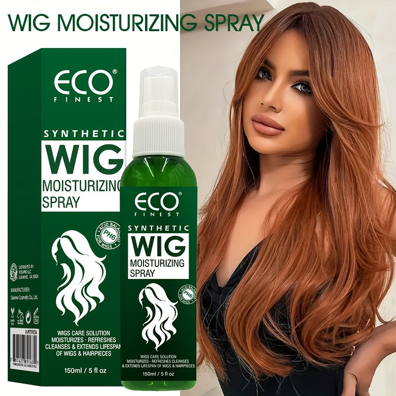 Wig Care Shampoo & Moisturizing Spray Set - Cleans & Revitalizes Synthetic Wigs, Adds Volume & Shine, Coconut Oil Formula for Tangle-Free Smoothness, Long-Lasting Freshness