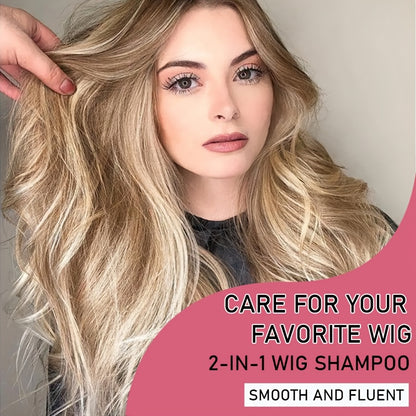 5.07oz Rozino 2-in-1 Wig Shampoo and Conditioner, Gentle Formula for Delicate Fibers, Keeps Your Hair Looking as Beautiful as the Day You Got It, Scalp Care, Wig Maintenance, Nongreasy Formula, Lightweight Shampoo, Glycerin Enriched, Moisturizing