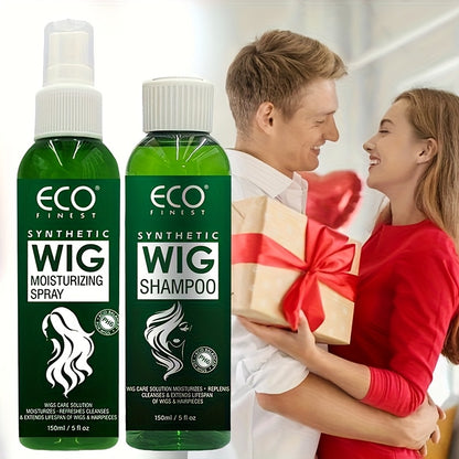 5.07oz Premium Wig Care Set - Professional Formula, Smooth Hair, Clean & Moisturize in One Step, Keep Wigs Shiny & Radiant All The Time!