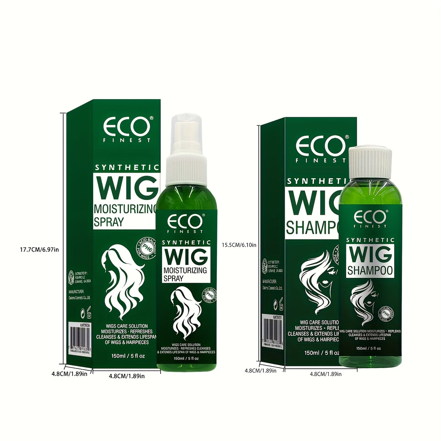 5.07oz Premium Wig Care Set - Professional Formula, Smooth Hair, Clean & Moisturize in One Step, Keep Wigs Shiny & Radiant All The Time!