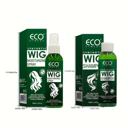 5.07oz Premium Wig Care Set - Professional Formula, Smooth Hair, Clean & Moisturize in One Step, Keep Wigs Shiny & Radiant All The Time!