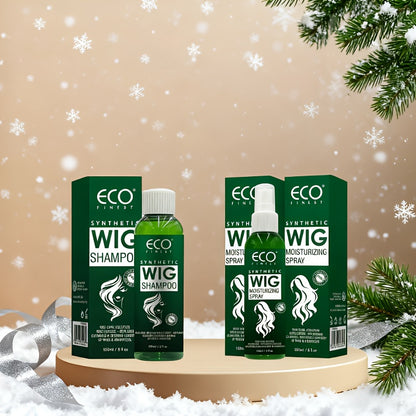 Wig Care Shampoo & Moisturizing Spray Set - Cleans & Revitalizes Synthetic Wigs, Adds Volume & Shine, Coconut Oil Formula for Tangle-Free Smoothness, Long-Lasting Freshness