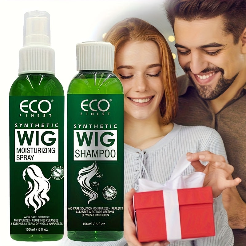 5.07oz Premium Wig Care Set - Professional Formula, Smooth Hair, Clean & Moisturize in One Step, Keep Wigs Shiny & Radiant All The Time!