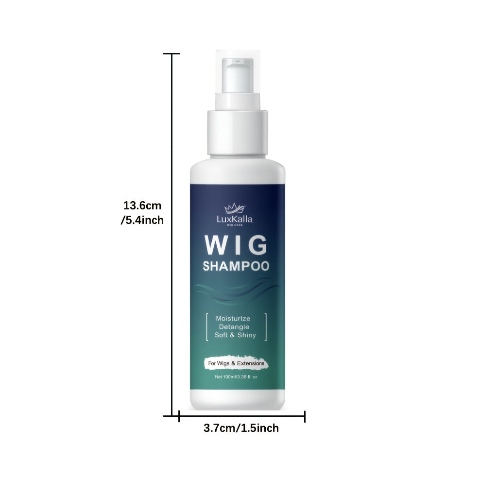 2pcs LuxKalla 2-in-1 Shampoo for Synthetic Hair: Soaking And Rinsing, Deep Cleansing, Revitalizing, Moisturizing, Detangling