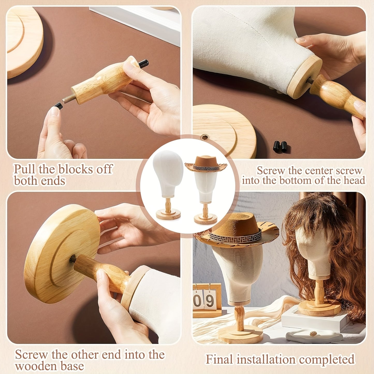 Professional Wig Stand with Head, Sturdy 22.6\