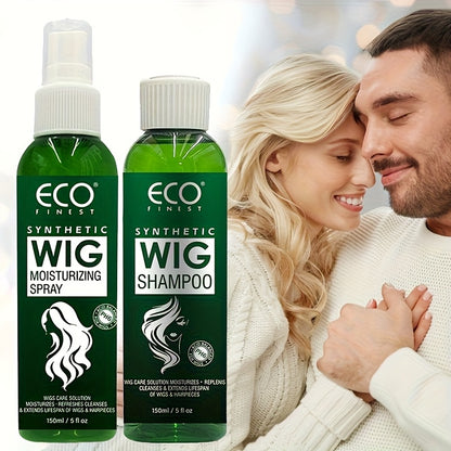 5.07oz Premium Wig Care Set - Professional Formula, Smooth Hair, Clean & Moisturize in One Step, Keep Wigs Shiny & Radiant All The Time!